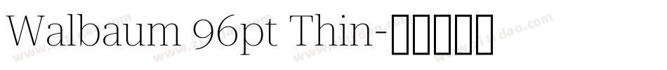 Walbaum 96pt Thin字体转换